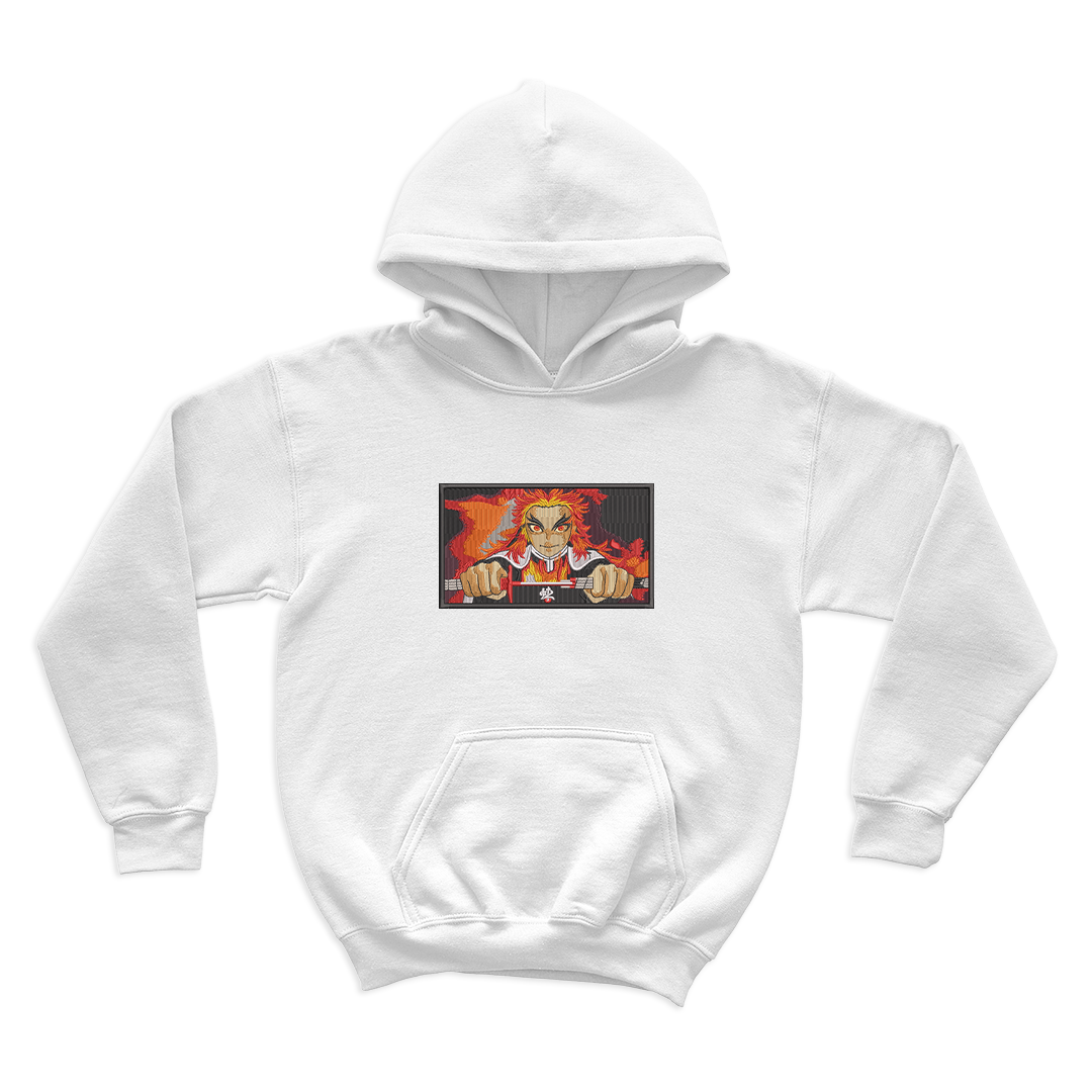 Kyojuro Rengoku Embroidered Hoodie