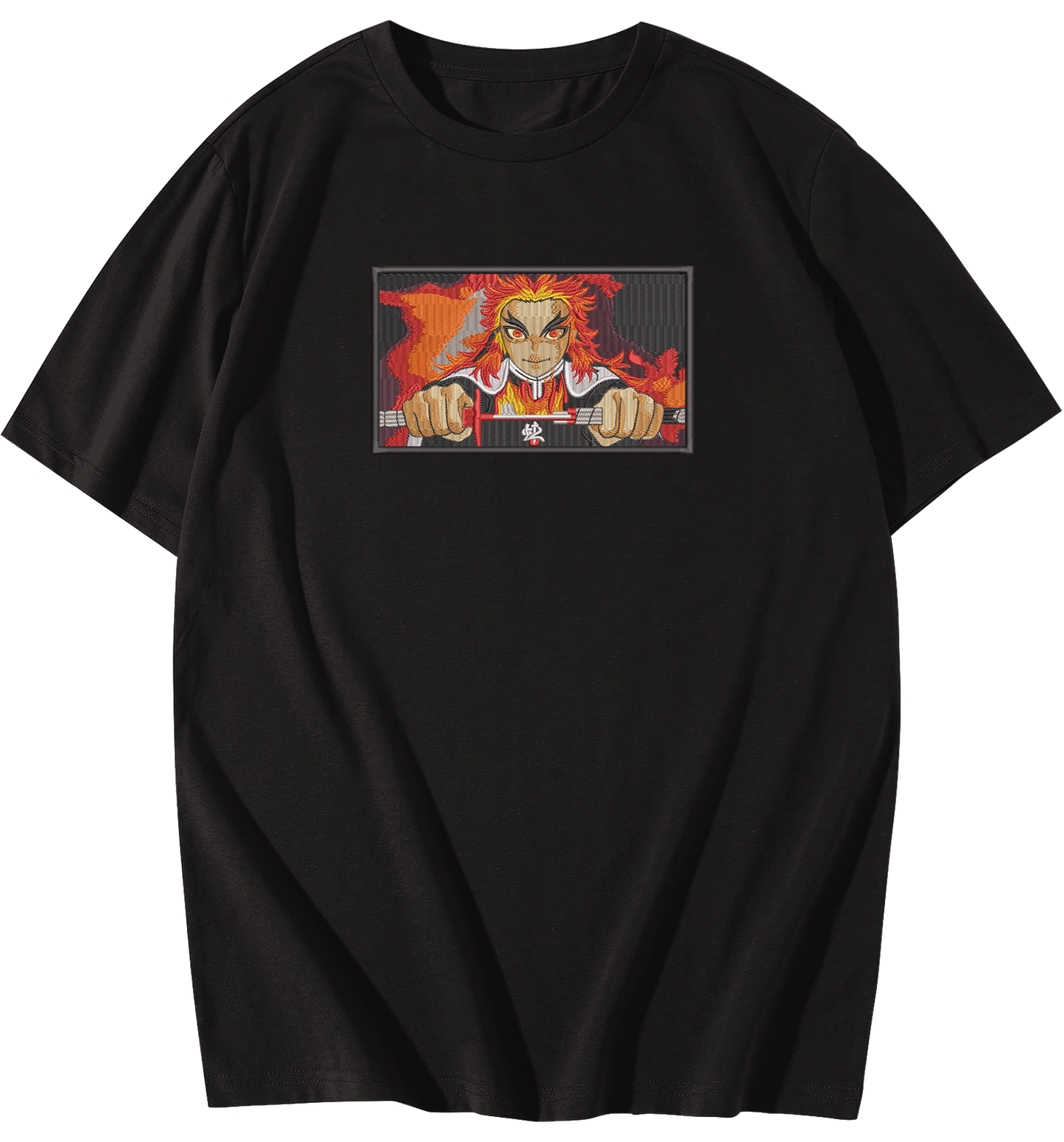 Kyojuro Rengoku Embroidered Oversize T-Shirt