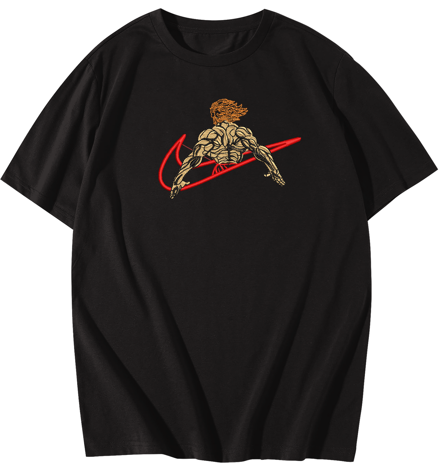 Baki the Grappler X hanma yujiro Embroidered Oversize T-Shirt