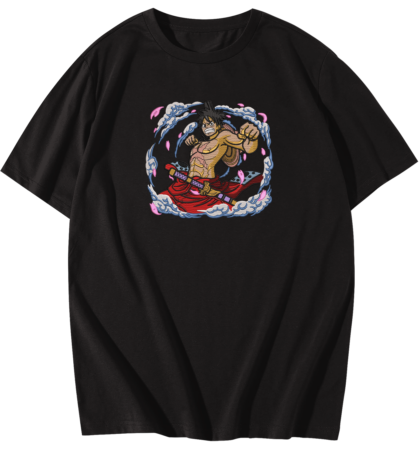 Luffy Embroidered Oversize T-Shirt