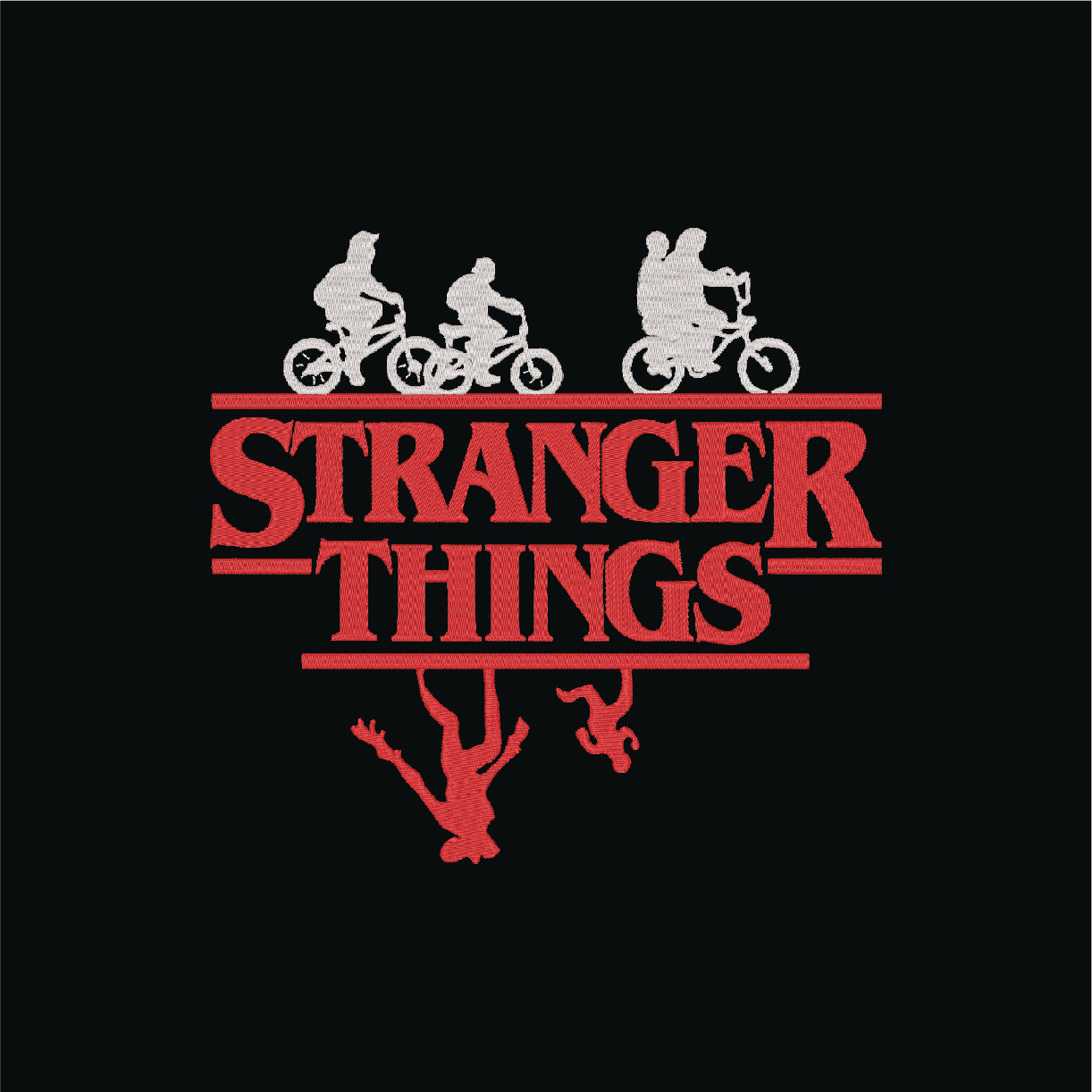 Stranger Things Embroidered Oversized T-Shirt