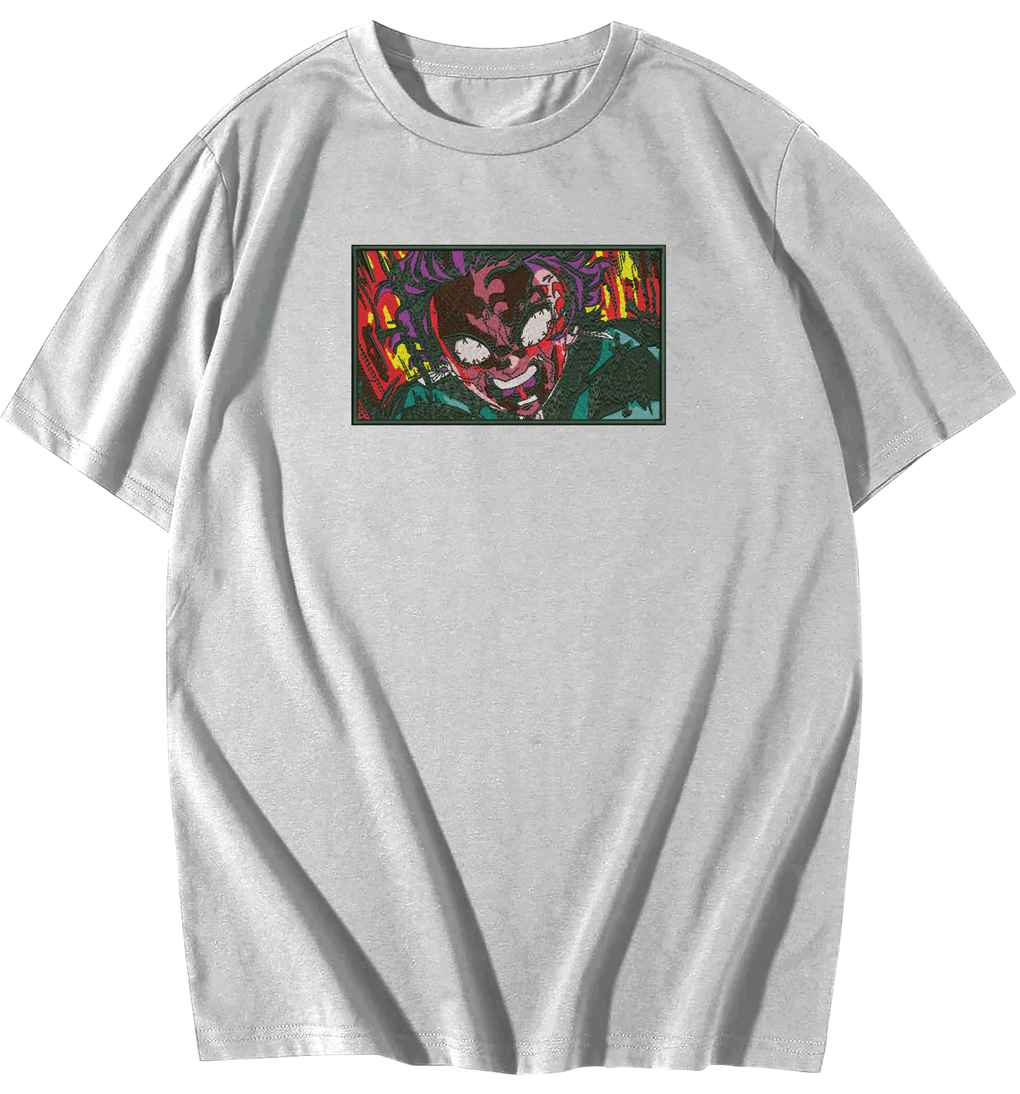 Angry Tanjiro embroidered Oversize T-Shirt