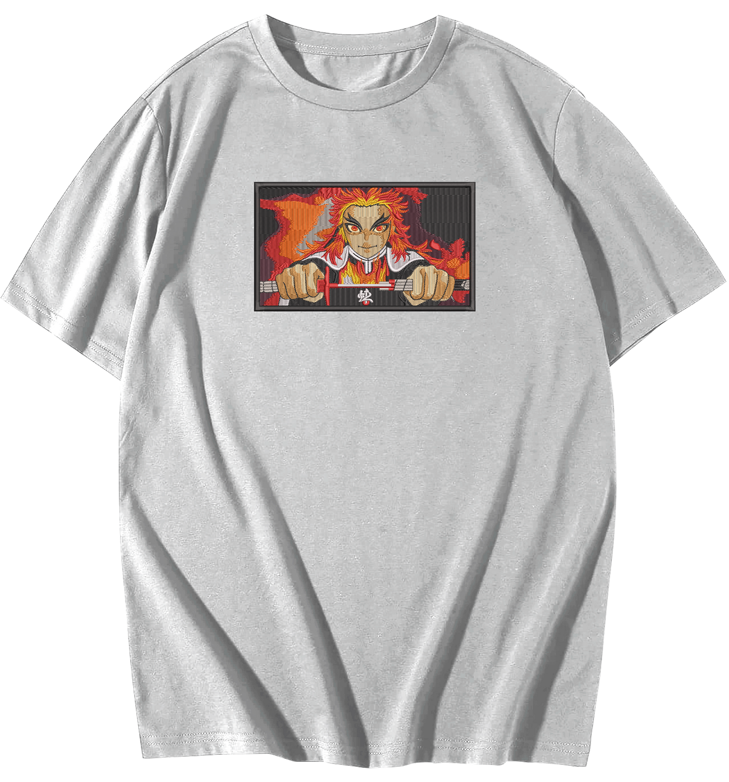 Kyojuro Rengoku Embroidered Oversize T-Shirt