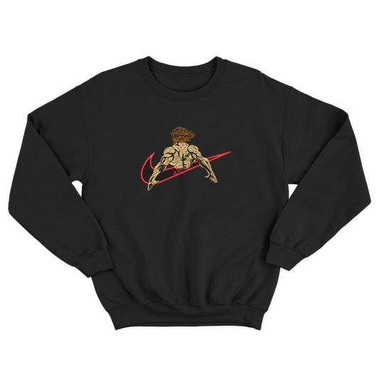 Baki the Grappler X hanma yujiro Embroidered Oversize Sweatshirt